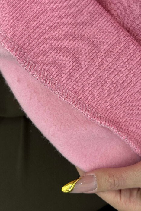 BLUZE E THJESHTE ME PUSH DHE JAKE TE RRUMBULLAKET PER FEMRA NE NGJYRE ROZE - 3