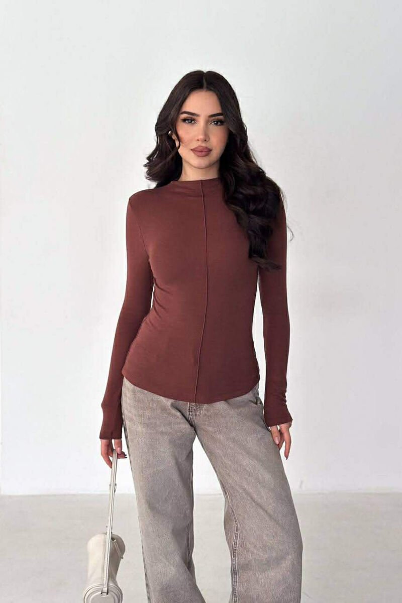 BLUZE ME JAKE GJYSEM GOLF PER FEMRA NE NGJYRE KAFE - 1