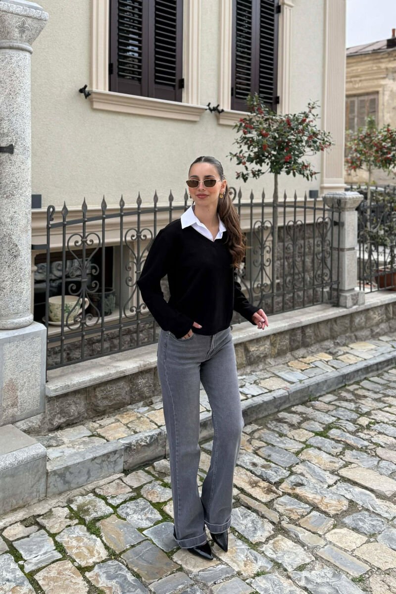 BLUZE ME JAKE POLO PER FEMRA NE NGJYRE TE ZEZE - 2