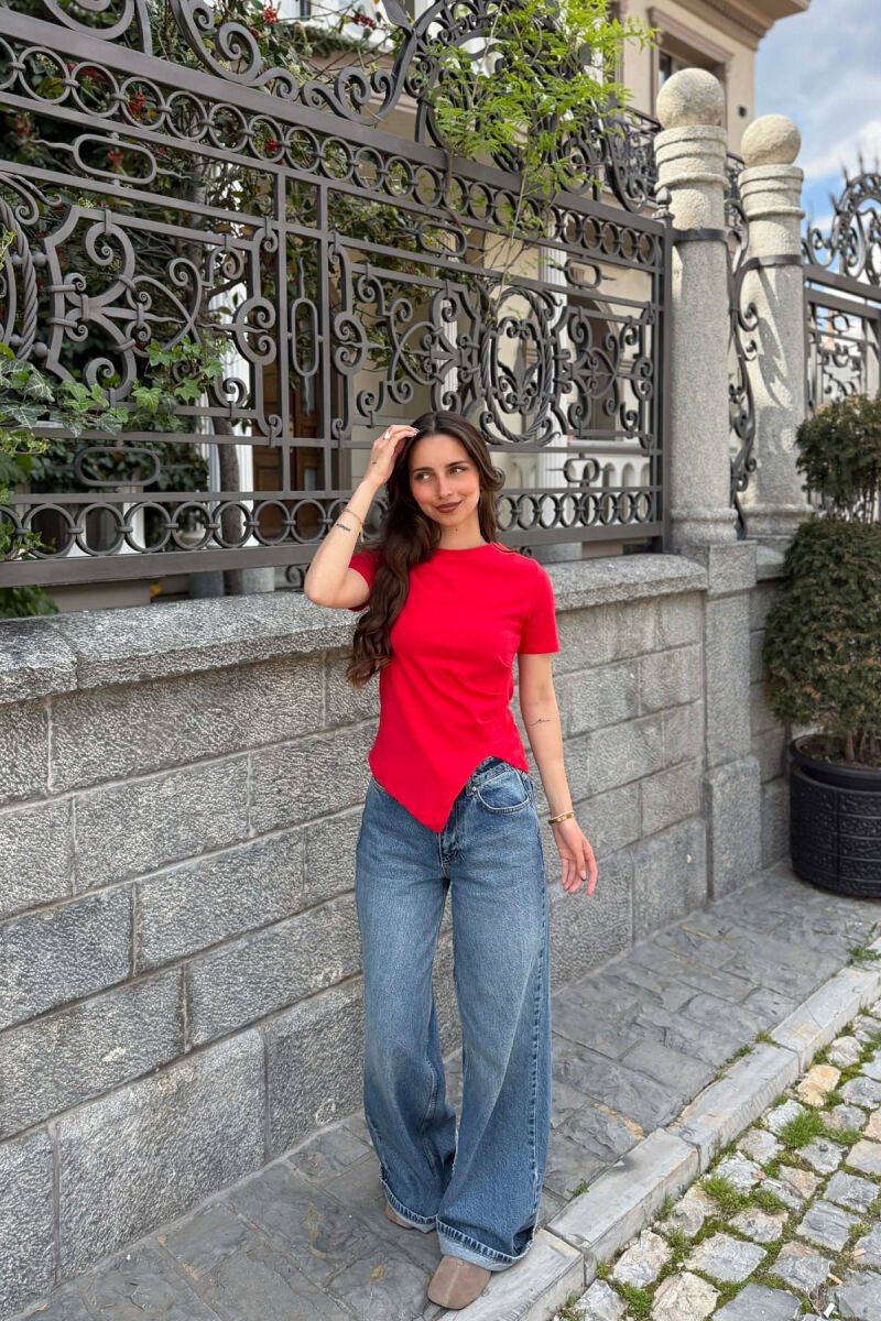 BLUZE ME MENGE TE SHKURTA PER FEMRA NE NGJYRE QERSHI - 4