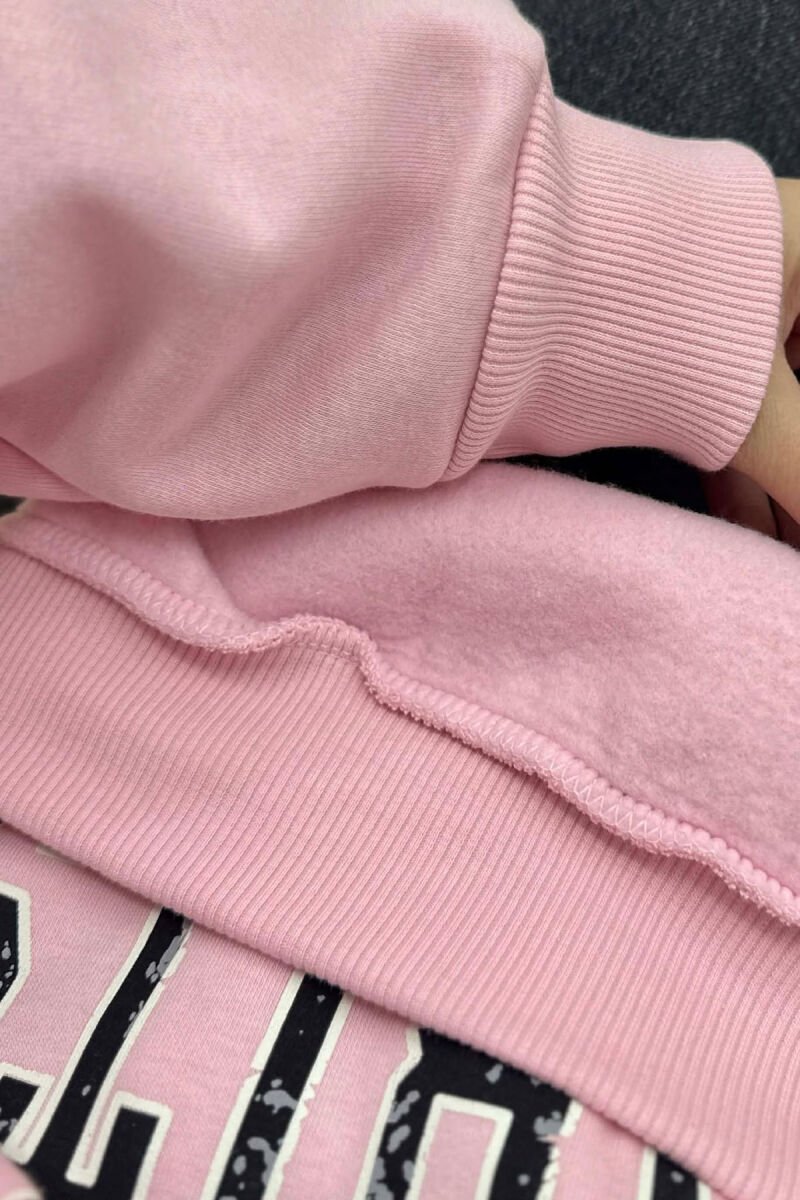 BLUZE ME PUSH DHE JAKE ME ZINXHIR DHE SHKRIME PER FEMRA NE NGJYRE ROZE - 4