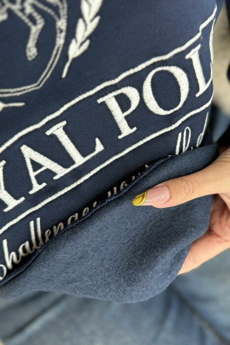 BLUZE ME PUSH ME JAKE POLO DHE ME IMAZH NE PJESEN PARA PER FEMRA NE NGJYRE BLU - 4