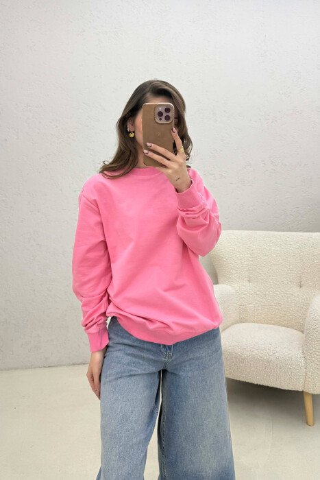 BLUZE NJE NGJYRESHE E THJESHTE PER FEMRA NE NGJYRE ROZE - 1
