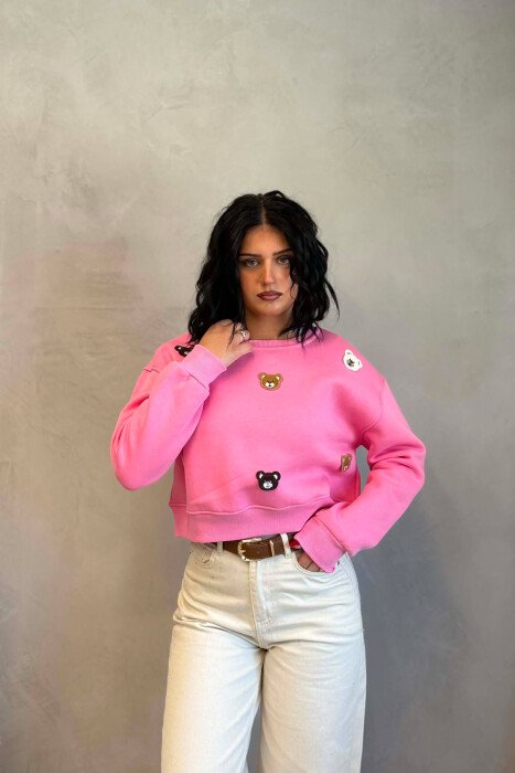 BLUZE NJE NGJYRESHE ME PUSH PER FEMRA NE NGJYRE ROZE - KLAUDIO FASHION