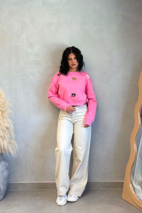 BLUZE NJE NGJYRESHE ME PUSH PER FEMRA NE NGJYRE ROZE - 3