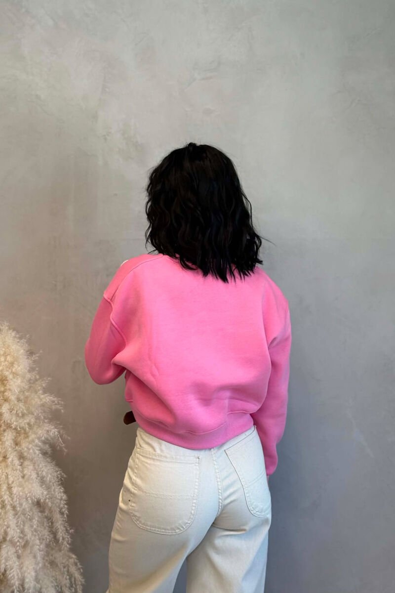 BLUZE NJE NGJYRESHE ME PUSH PER FEMRA NE NGJYRE ROZE - 4