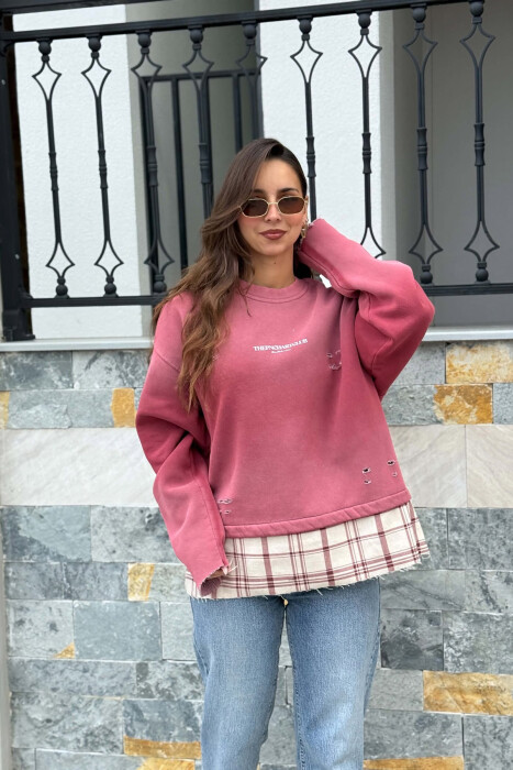 BLUZE NJE NGJYRESHE ME SHKRME PARA DHE PAS PER FEMRA NE NGJYRE UTHULL - KLAUDIO FASHION