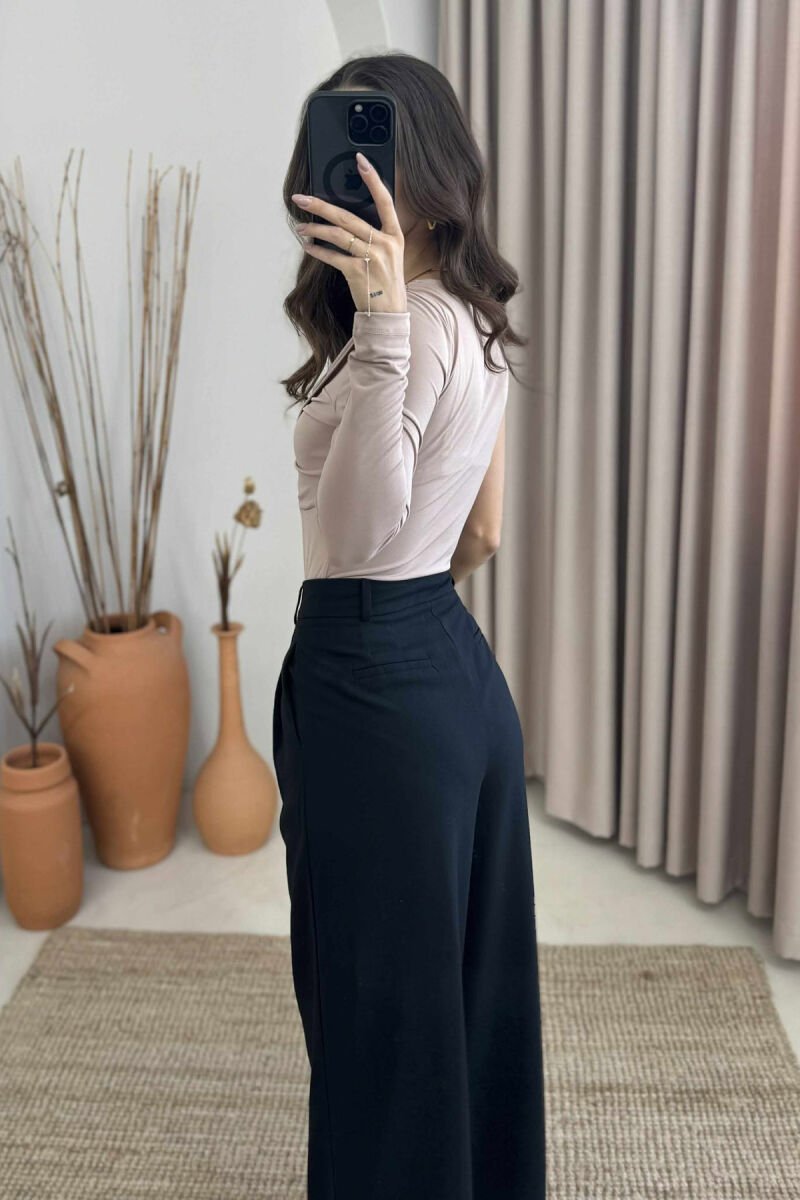 BODY ME NJË MËNGË PËR FEMRA NË NGJYRËN BEZHË - 4