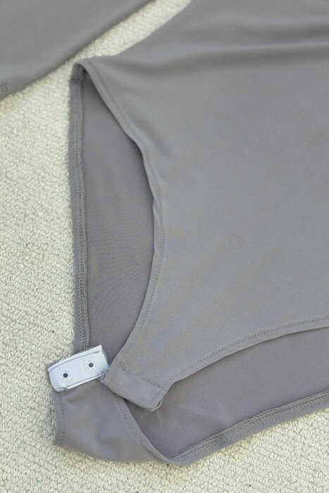 BODY ME NJË MËNGË PËR FEMRA NË NGJYRËN GRI - 5