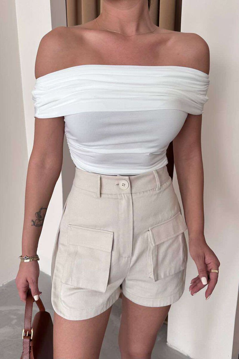BODY NJË NGJYRËSH PËR FEMRA NË NGJYRËN E BARDHË - 3