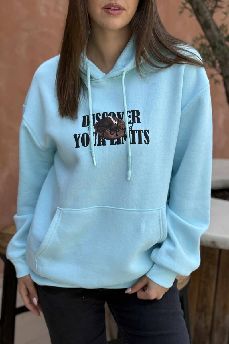 BOTH SIDE DESIGN FLUFFY WOMEN HOODIE LIGHTBLUE/BZ - 3