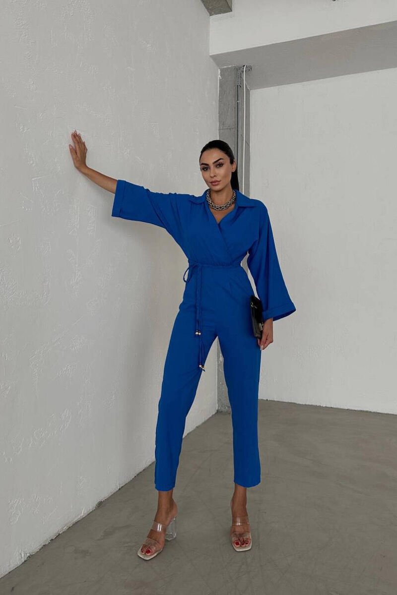 BRAID DETAILS WOMAN JUMPSUIT BLUE/BLU - 1