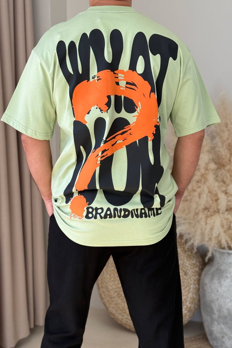 BRANDNAME WRITTING BACK DESIGN MEN T-SHIRT MINT/MENTE - 3