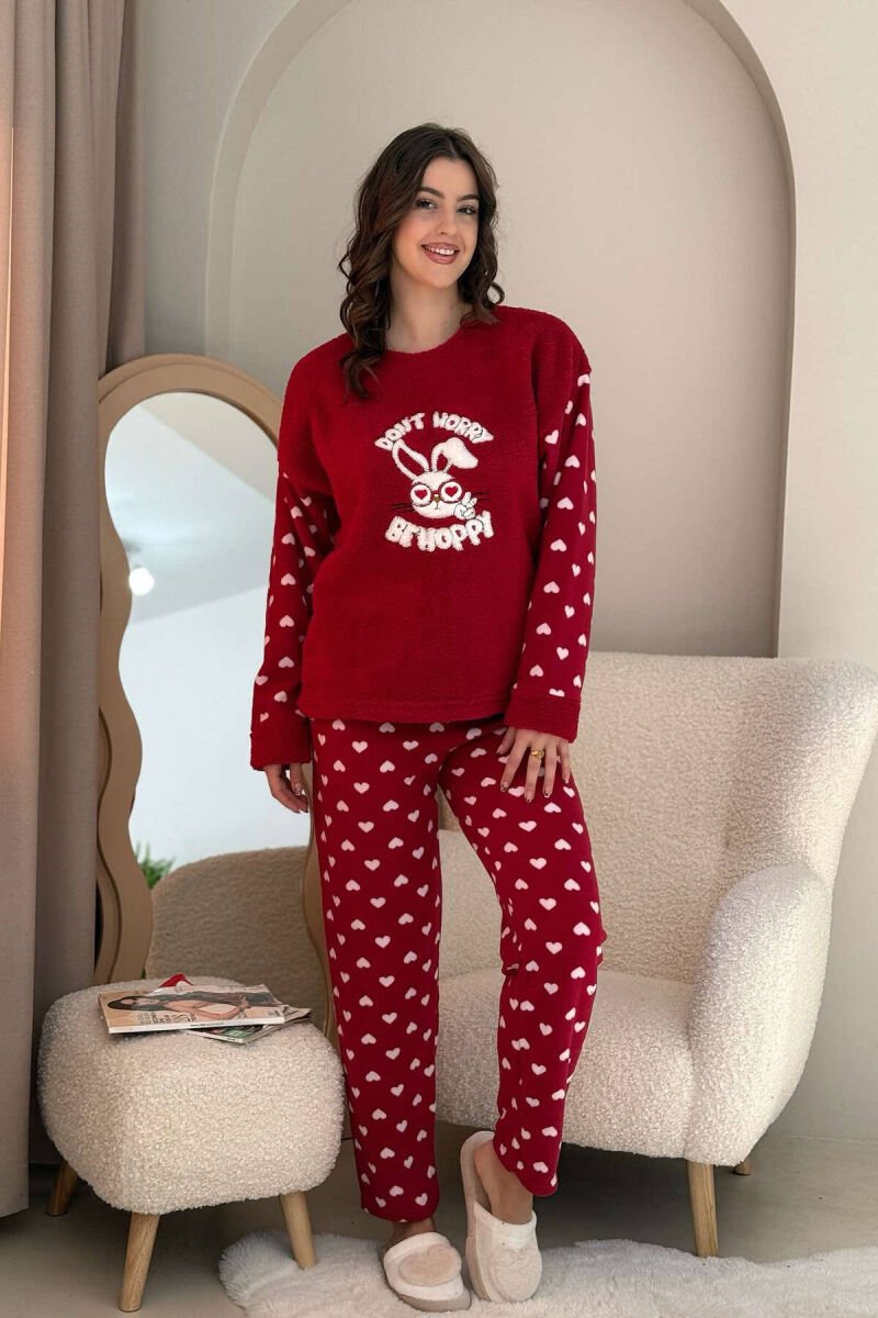 BUNNY IMAGE WOMEN PYJAMAS BURGUNDY/VISHNJE - 5