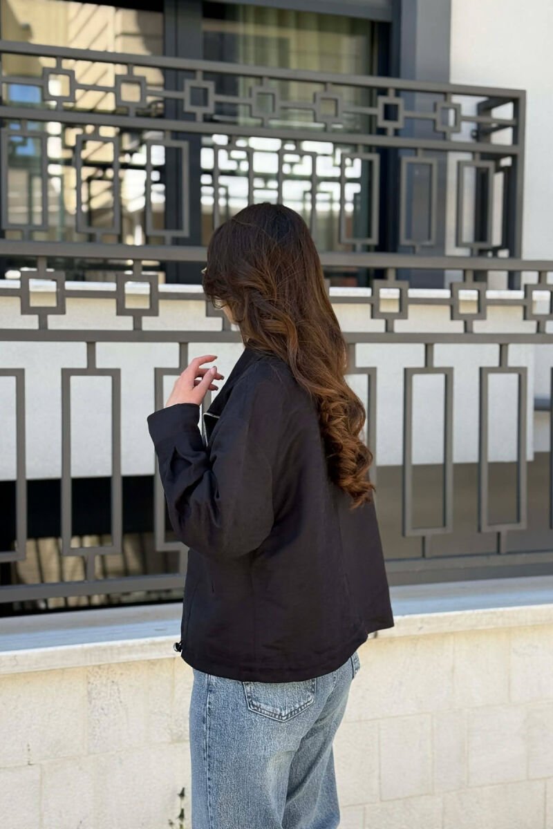 BUTTONED AND ZIPPER WOMAN JACKET BLACK/ E ZEZE - 5