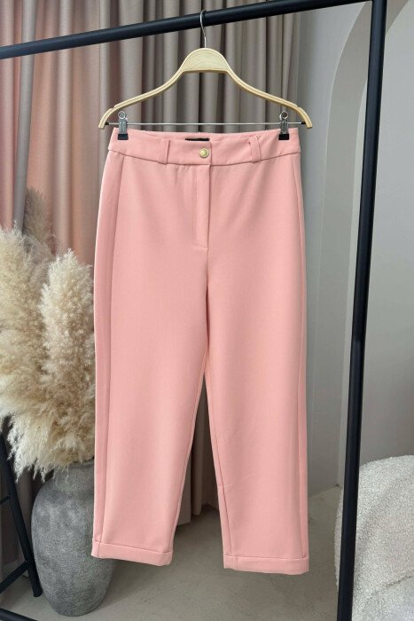 BUTTONED JACKET+TROUSERS WOMEN SET POWDER/PUDER - 3
