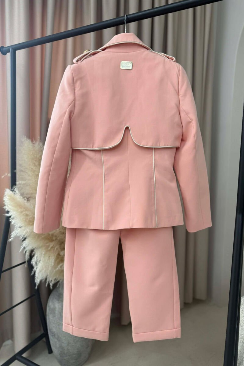 BUTTONED JACKET+TROUSERS WOMEN SET POWDER/PUDER - 5