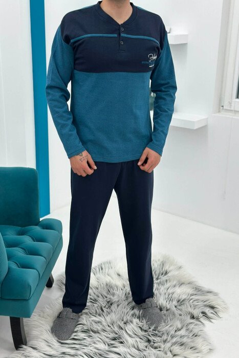 PIZHAME BLUZE E THJESHTE ME BUTONA + TUTA PER MESHKUJ NE NGJYRE GUR KALI - KLAUDIO FASHION