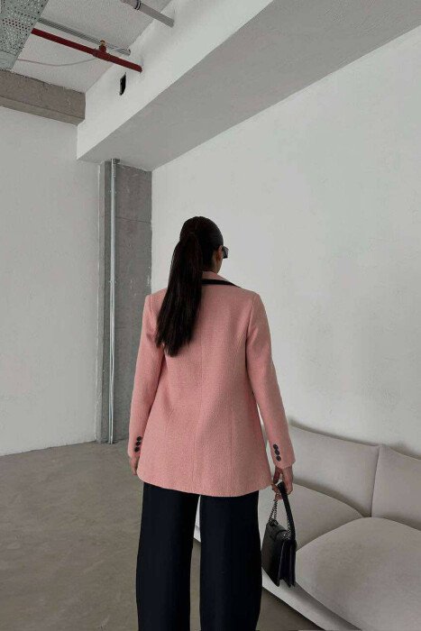 BUTTONS MID LENGTH WOMAN JACKET POWDER/PUDER - 5