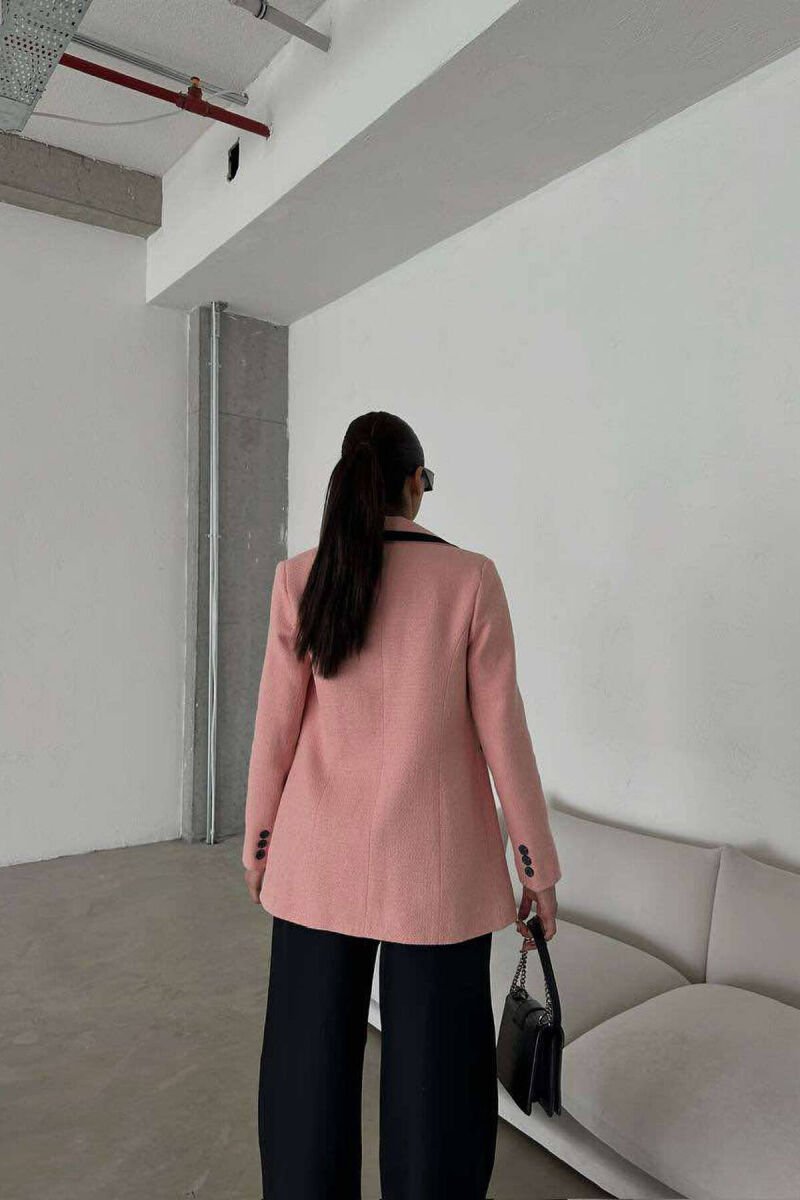 BUTTONS MID LENGTH WOMAN JACKET POWDER/PUDER - 5