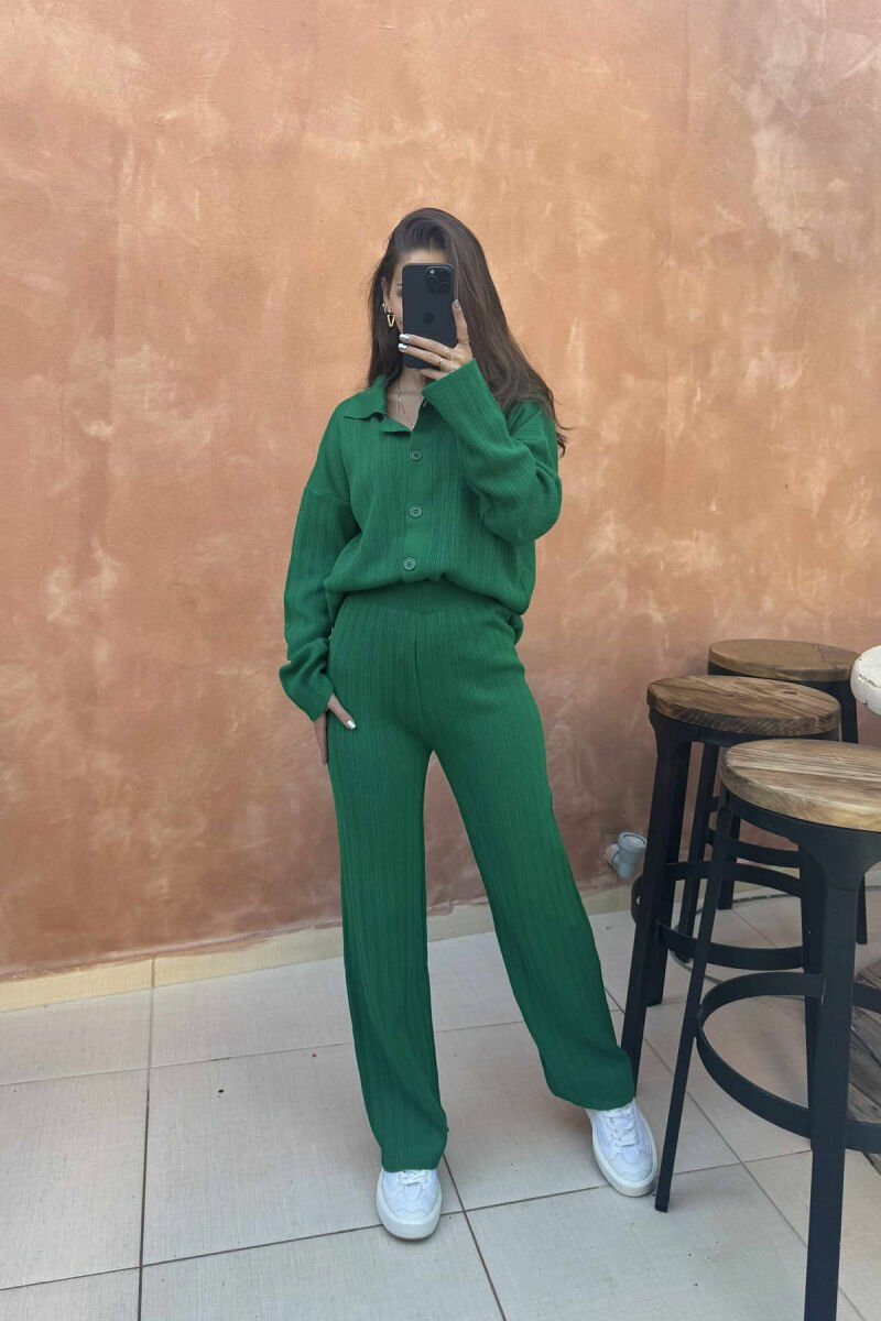 BUTTONS POLO NECK WOMAN SET GREEN/JESHILE - 4