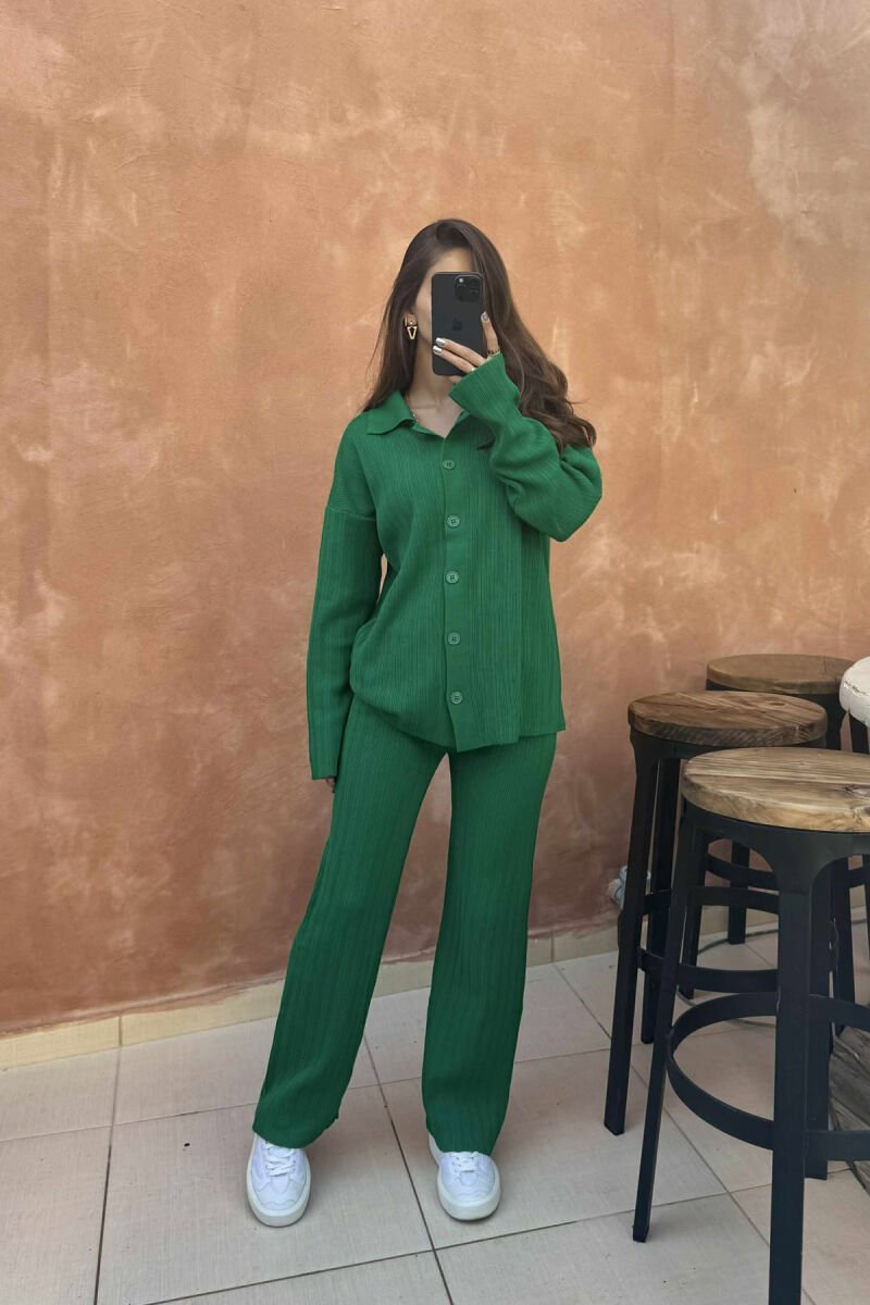 BUTTONS POLO NECK WOMAN SET GREEN/JESHILE - 5