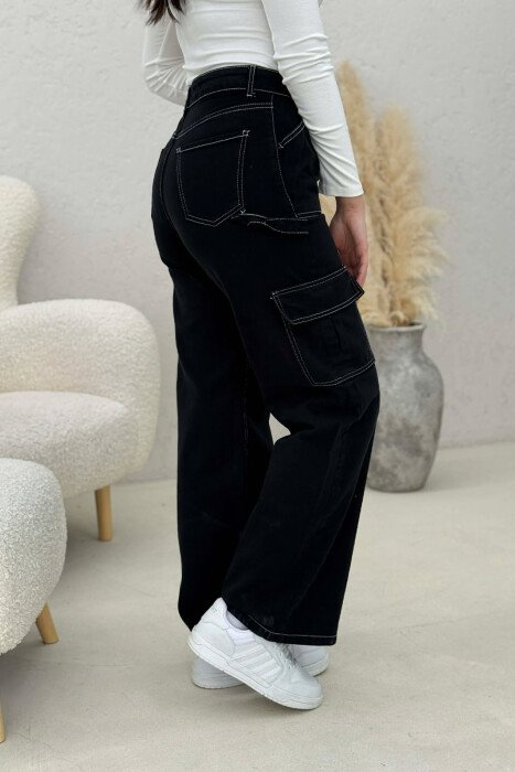CARGO WOMAN JEANS BLACK/ E ZEZE - 10