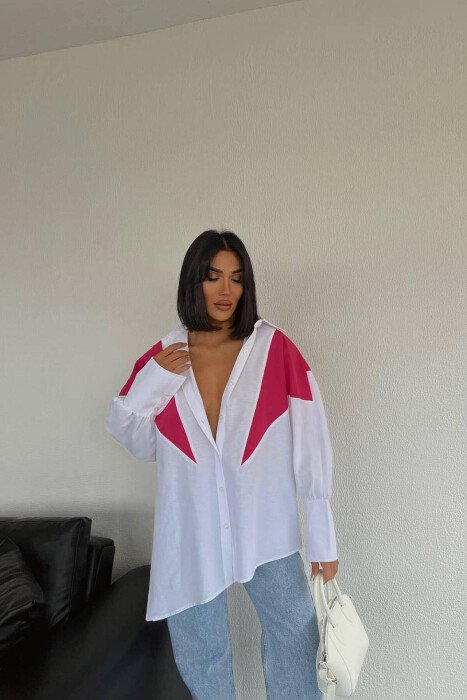 CASUAL WOMAN SHIRT WHITE-E BARDHE - KLAUDIO FASHION