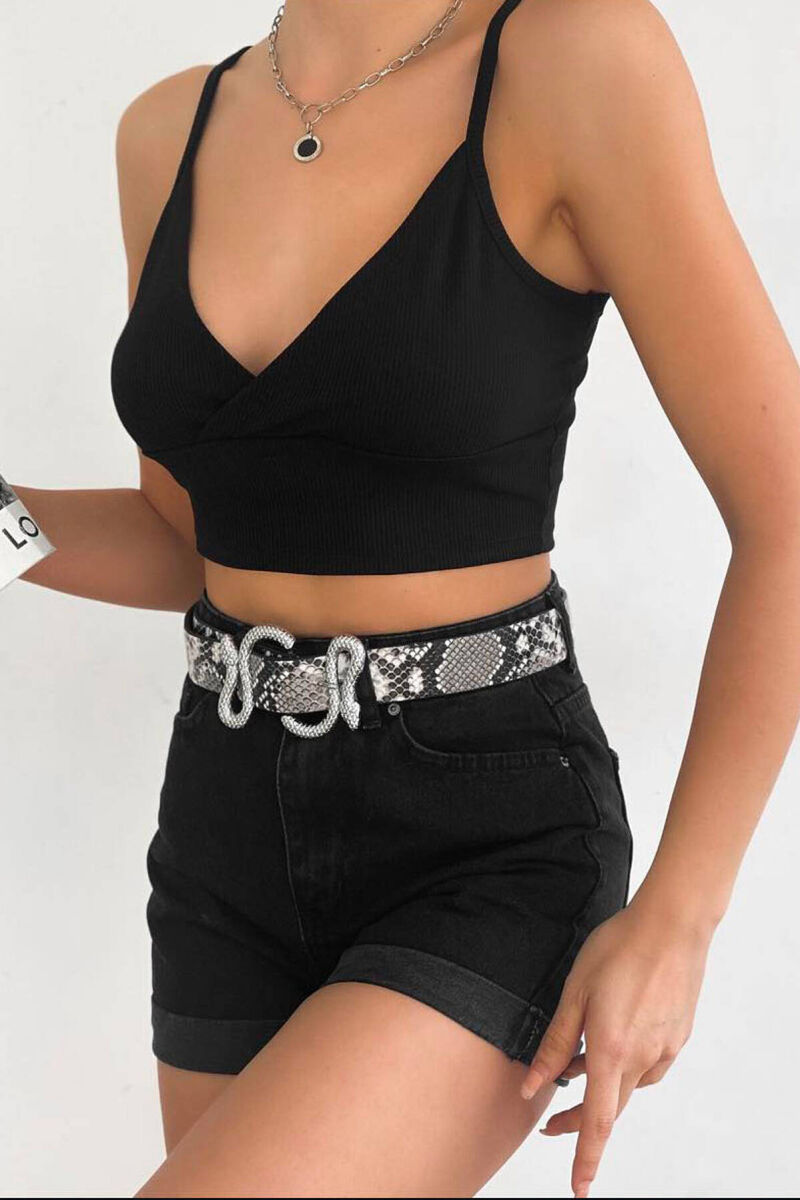 CASUAL WOMAN SHORT JEANS BLACK/ E ZEZE - 2