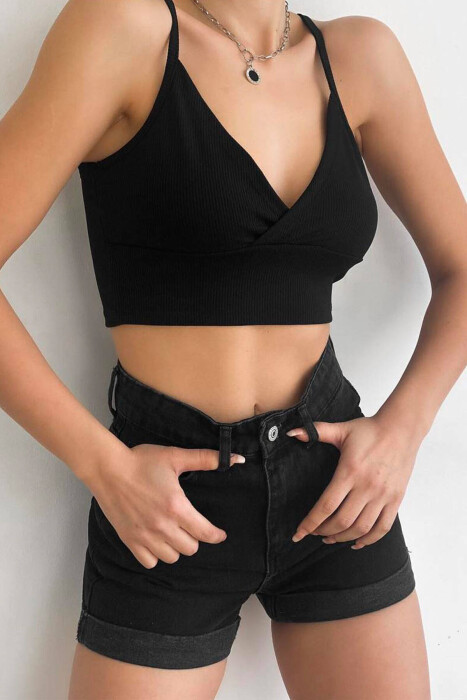 CASUAL WOMAN SHORT JEANS BLACK/ E ZEZE - 3