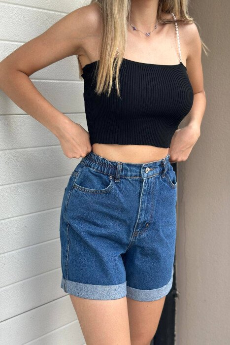 CASUAL WOMAN SHORT JEANS BLUE/BLU - 1
