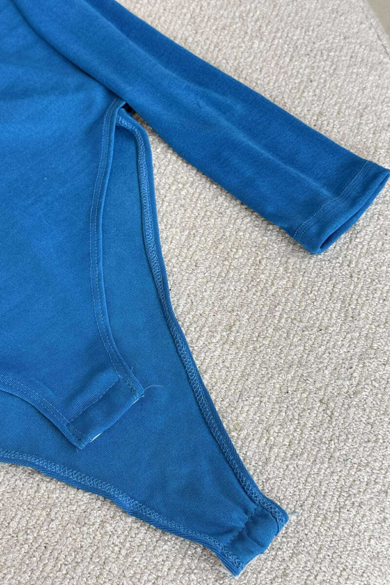 CHAIN DETAIL LONG SLEEVES ONE COLOR WOMEN BODY BLUE/BLU - 5