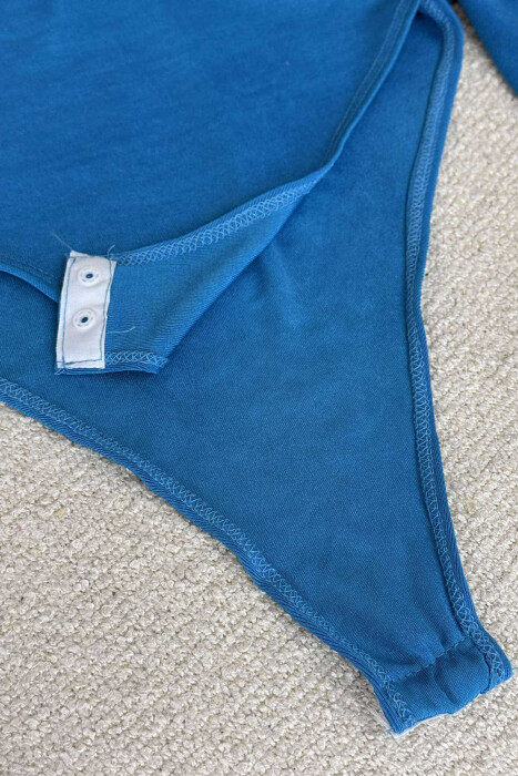 CHAIN DETAIL LONG SLEEVES ONE COLOR WOMEN BODY BLUE/BLU - 6