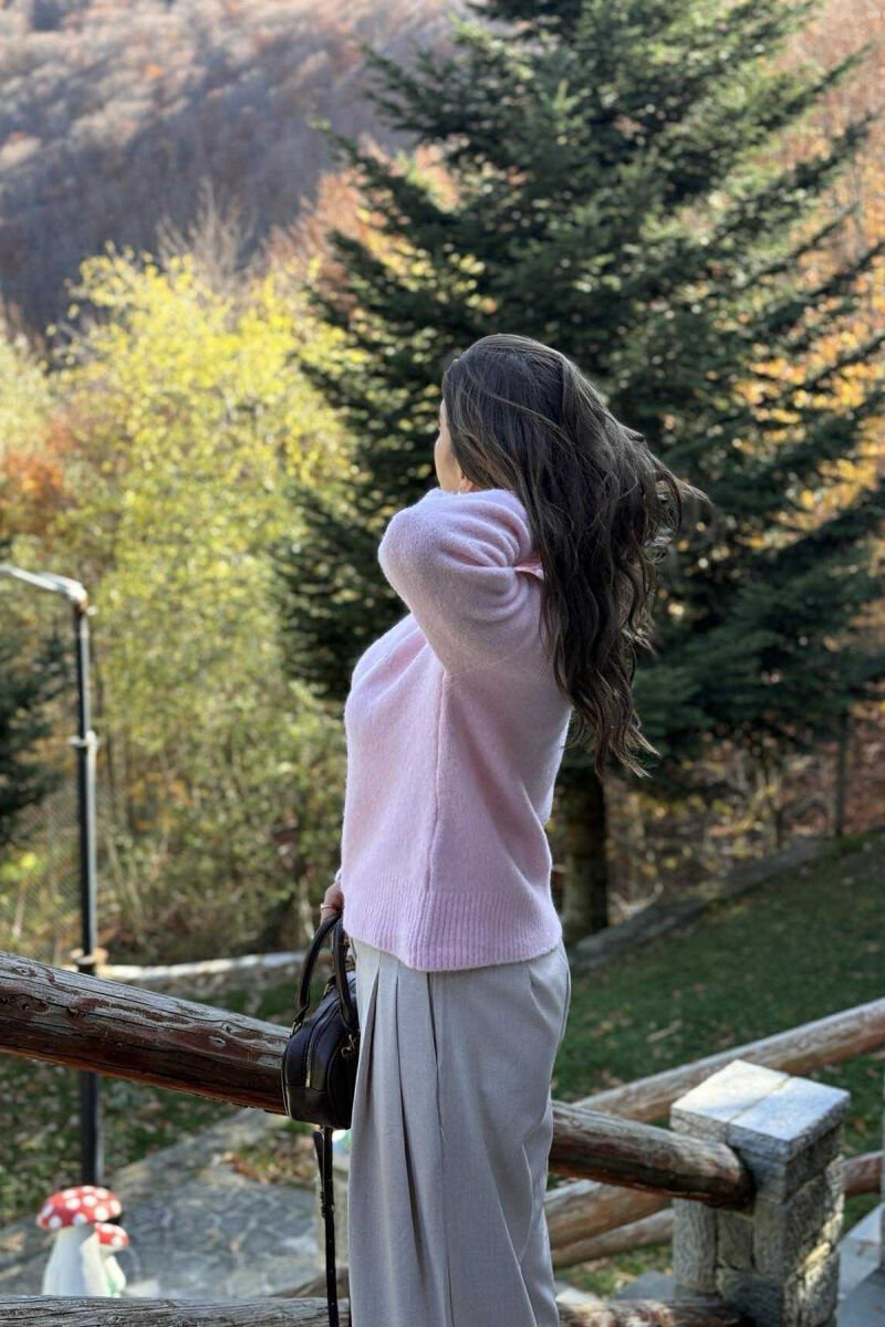 CHERRY LOGO ROUND NECK WOMEN SWEATER PINK/ROZE - 5