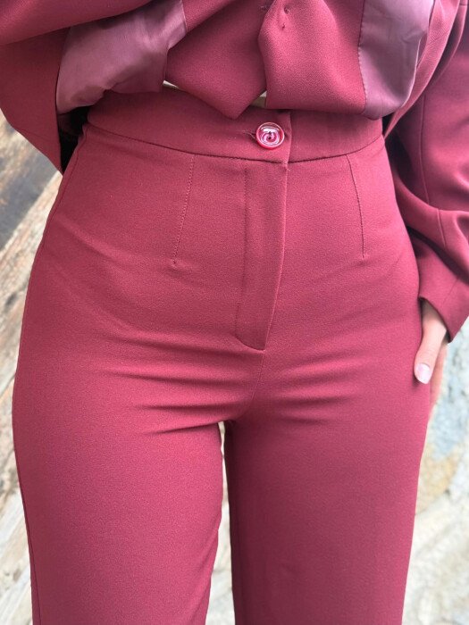 CLASSIC JACKET + TROUSERS WOMAN SET BURGUNDY/VISHNJE - 3