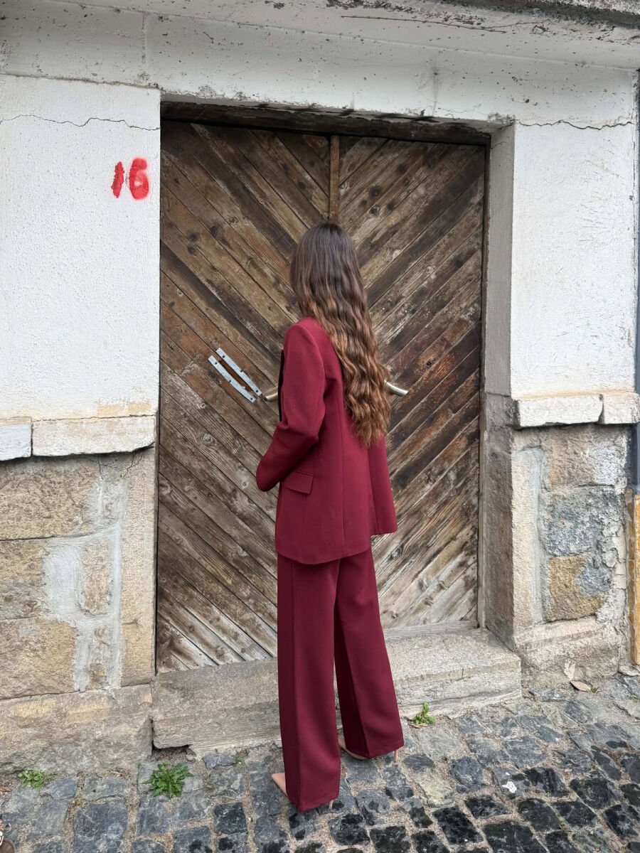 CLASSIC JACKET + TROUSERS WOMAN SET BURGUNDY/VISHNJE - 4
