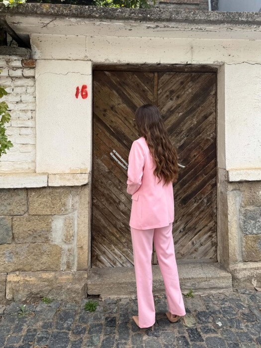 CLASSIC JACKET + TROUSERS WOMAN SET PINK/ROZE - 3