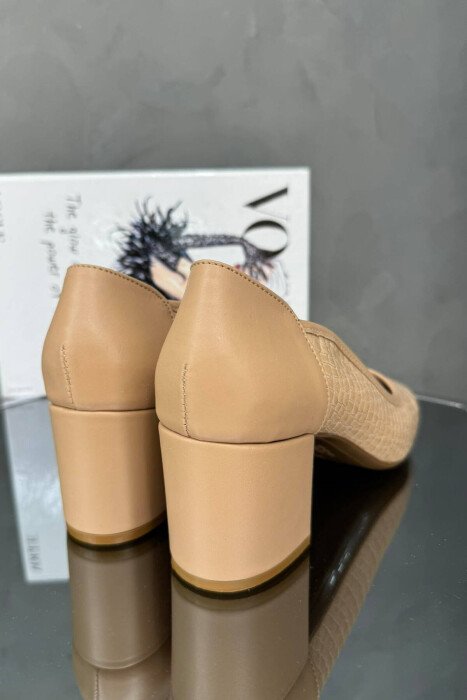 CLASSIC LEATHER WOMAN HEELS NEW BEIGE/BEZHE - 2