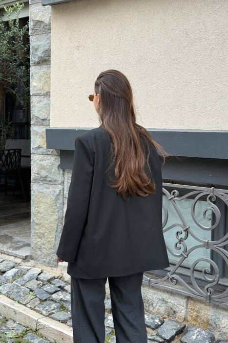 CLASSIC ONE COLOR WOMAN JACKET BLACK/ E ZEZE - 2