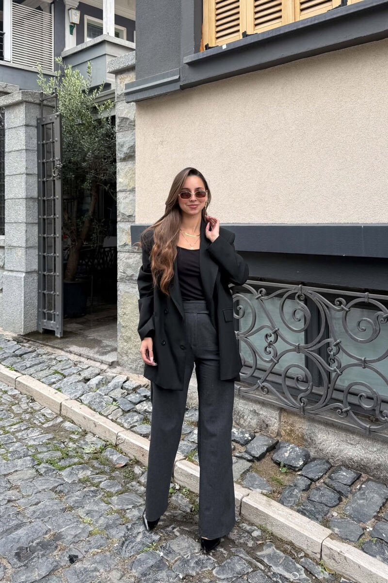 CLASSIC ONE COLOR WOMAN JACKET BLACK/ E ZEZE - 3