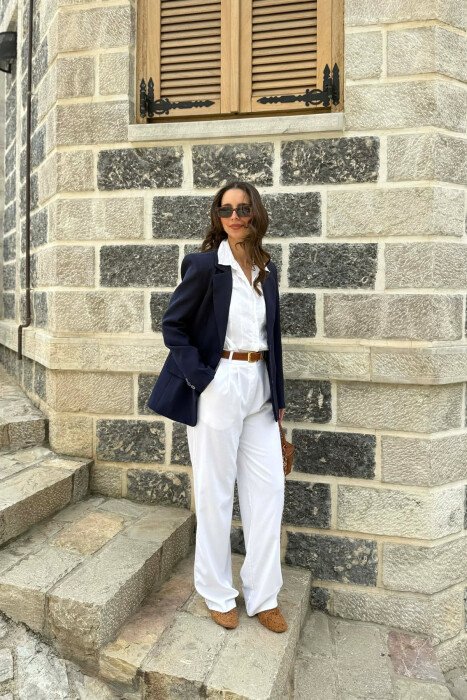 CLASSIC ONE COLOR WOMAN JACKET BLUE/BLU 