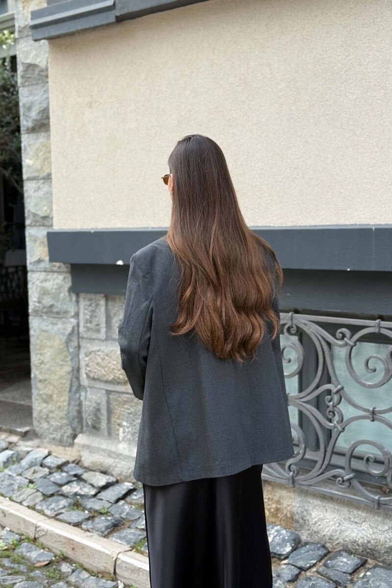 CLASSIC ONE COLOR WOMAN JACKET DARK GREY/GEE - 2