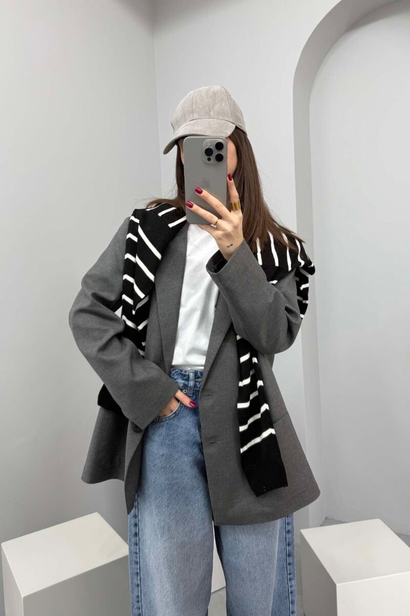 ONE COLOR CLASSIC WOMEN JACKET DARK GREY/GEE - 2