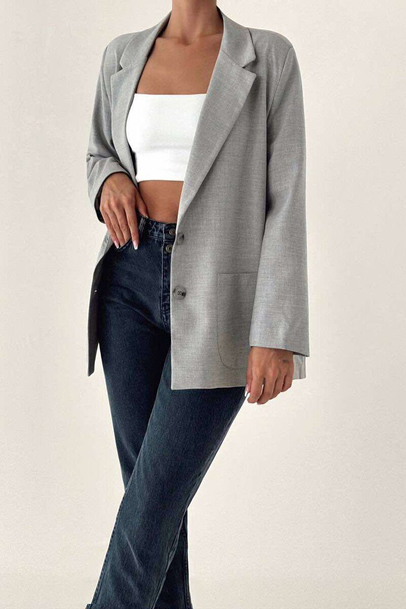 ONE COLOR CLASSIC WOMEN JACKET LIGHT GREY/GZ - 6