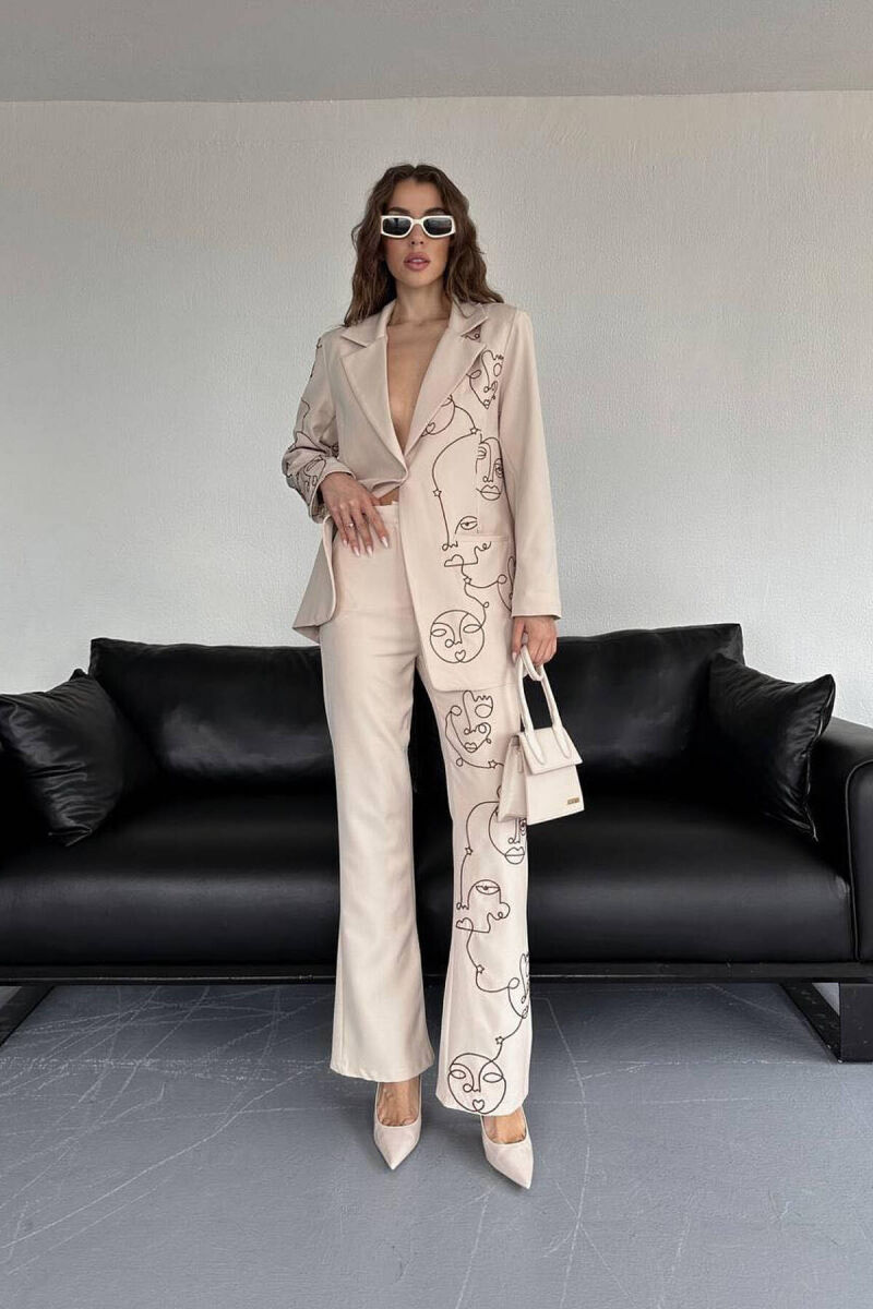 CLASSY WOMAN TEO PIECES SET BEIGE/BEZHE - 1