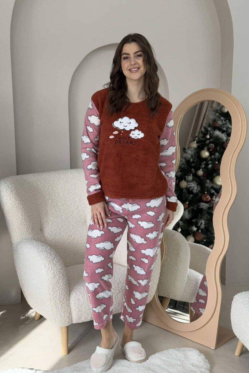 CLOUD IMAGES WOMEN PYJAMAS BROWN/KAFE - 1