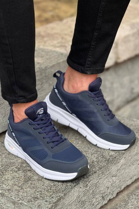 COMFORT MEN SNEAKERS BLUE-WHITE/BLBA - KLAUDIO FASHION