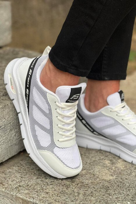 COMFORT MEN SNEAKERS WHITE-BLACK/BAZE - 2
