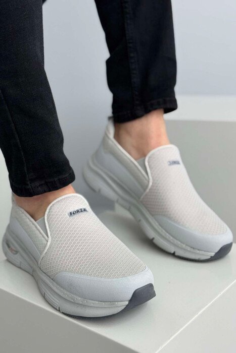 COMFORT SLIP ON SIMPLE MEN SNEAKERS LIGHT GREY/GZ - 1