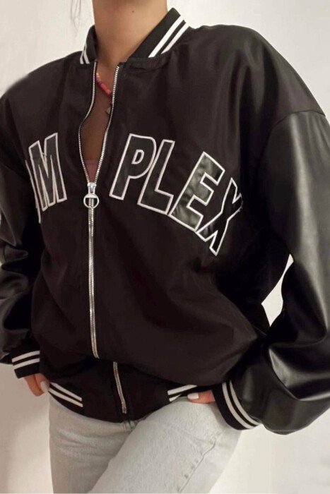 COMPLEX BOMBER WOMEN JACKET BLACK/ E ZEZE - KLAUDIO FASHION